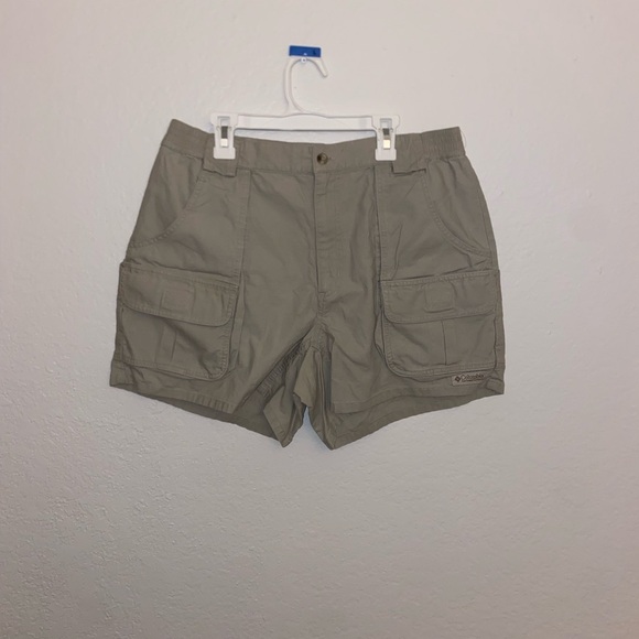 Columbia tan Sports style cargo hybrid shorts retro y2k cute girly pop bottoms - Picture 1 of 12